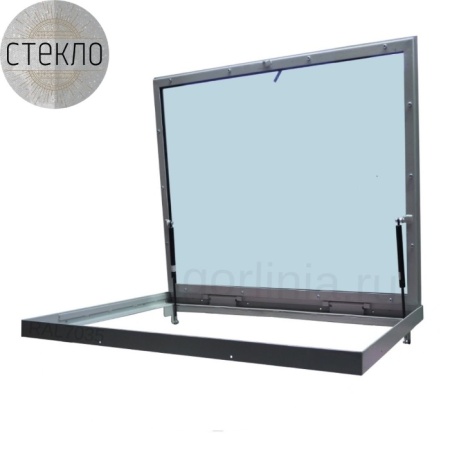 Люк в подвал со стеклом стеклогор 1000х1000*75 