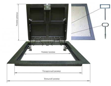 Напольный люк Стелс 1100*900п конструкция