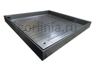 Уличный люк под брусчатку с заполняемым корытом на шарнирах