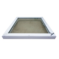 Люк напольный крышка со стеклом в закрытом виде