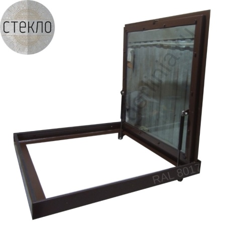 Люк в подвал со стеклом стеклогор 1000х1000*75 