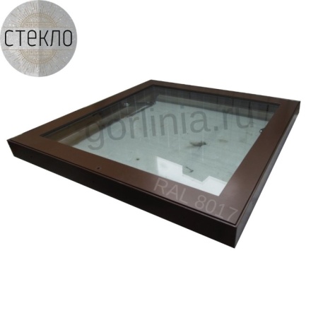 Люк в подвал со стеклом стеклогор 1000х1000*75 